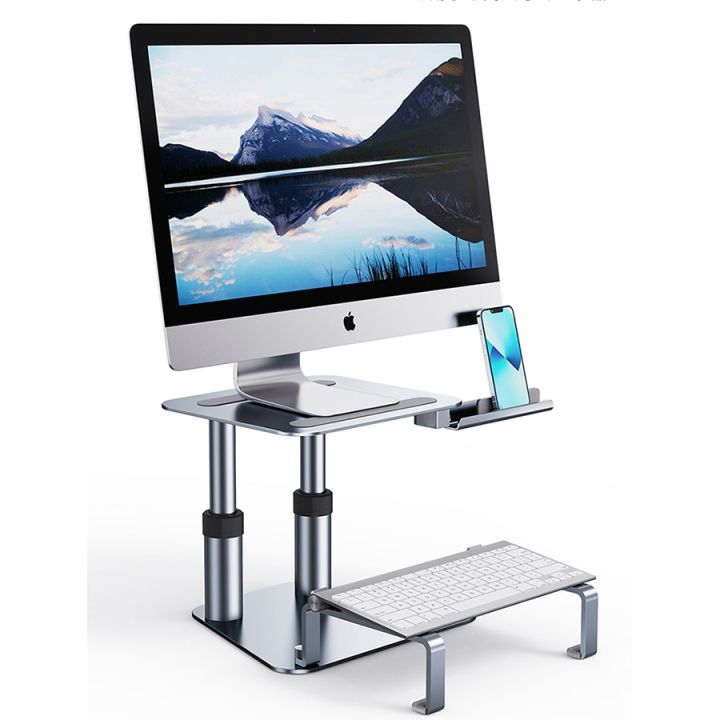 HXSJ Computer Monitor Stand Height Adjustable Retractable Mount Desk ...