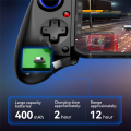 D11 Telescopic Game Controller RGB Phone Gamepad with Turbo/6-Axis Gyro/Vibration for Android IOS Switch Black. 