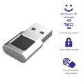 Silver USB Fingerprint Reader USB Fingerprint Reader Module for Windows 10/11 Laptops. 