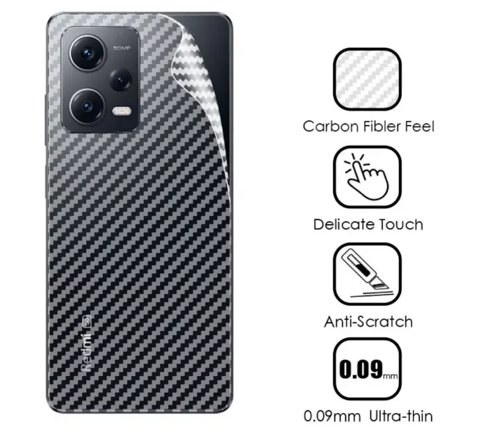 Carbon%20fibre%20back%20sticker%20for%20Redmi%20Note%2012%204G%20-%20Image%203