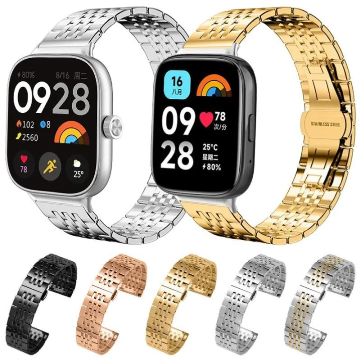 NEW-%20xDfind%20Seven-bead%20Solid%20Stainless%20Steel%20Watch%20Band%20For%20Xiaomi%20Smart%20Band%2010%20/%209%20/%208%20NFC%2014mm%20-%20Image%202