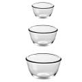 Classic Transparent Glass Bowl for Mixing / Serving-Sauce,Soup, Snacks, Fruits -(3 Sizes- 405ml,180ml,50ml). 