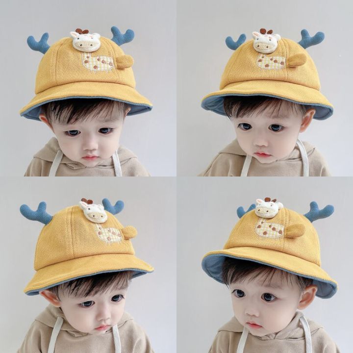 Cute%20Cartoon%20Baby%20Bucket%20Caps%20for%20Boys%20Girls%20Solid%20Color%20Infant%20Fisherman%20Hats%20Spring%20Summer%20Toddler%20Kids%20Sun%20Hat%2010-24M%20-%20Image%204