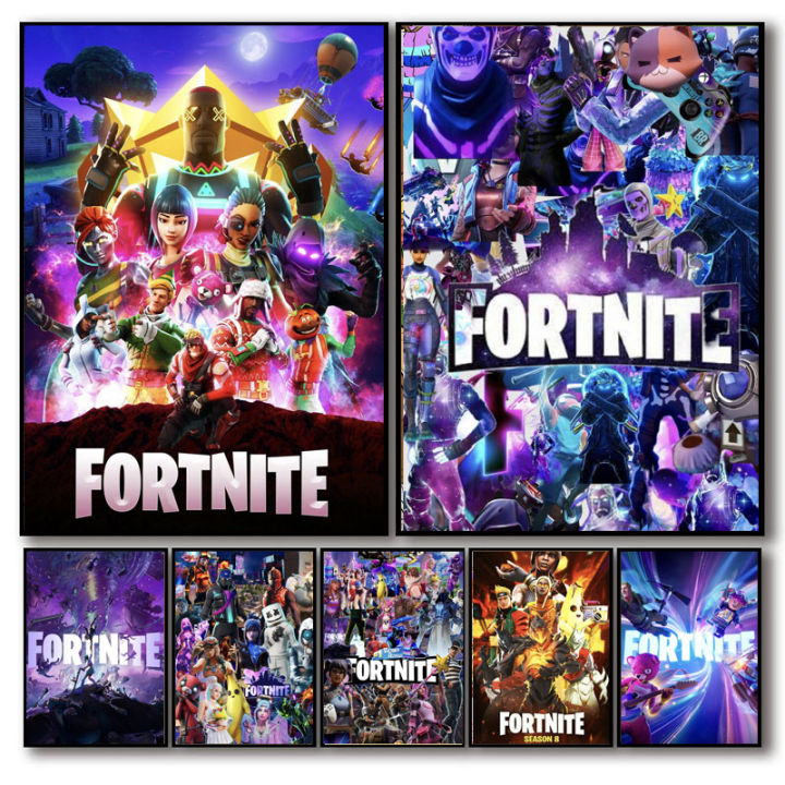 A4 Sized Poster Fortnite Mobile Gaming Wall Posters PVC Framed Wall Decors