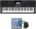 Casio CT-X700 61-Key Portable Keyboard with Power Adaptor, Music Rest 1 Year company Warranty Black Organ Electric piano keyboard 61 keys musical instrument. 