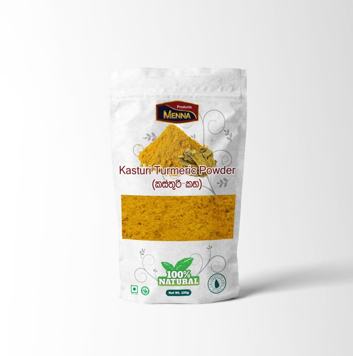 Pure Kasturi Turmeric Powder 100g - Premium Ayurvedic Skin Care for Brightening & Acne Control