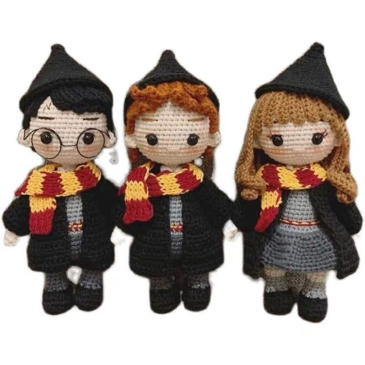 Crochet%20Wool%20Couple%20Doll%20Harry%20Potter%20Harry%20Potter%20Ron%20Creative%20DolldiyHandmade%20Material%20Kit%20Cotton%20-%20Image%203