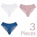 Life Leisure Parifairy 3PCS/Lot L XL 2XL 3XL 4XL 5XL plus size lace thongs for women soft comfort cotton panty sexy strings lingeries. 