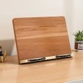 Portable Adjustable Angle Book Holder Tray Foldable Multi-Position Support Wooden Reading Stand 8 Modes with Clip Cookbook Bracket Reading. 