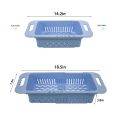 Kitchen Expandable Sink Strainer Drain Vegetable Fruit Drainer Basket Space Saving Washing Shelf Strain Rack Kitchen Organizer. 