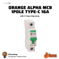 16A Alpha 1 Pole 230/400V MCB Breaker Orange| 5 Years Warranty | Orange Brand. 