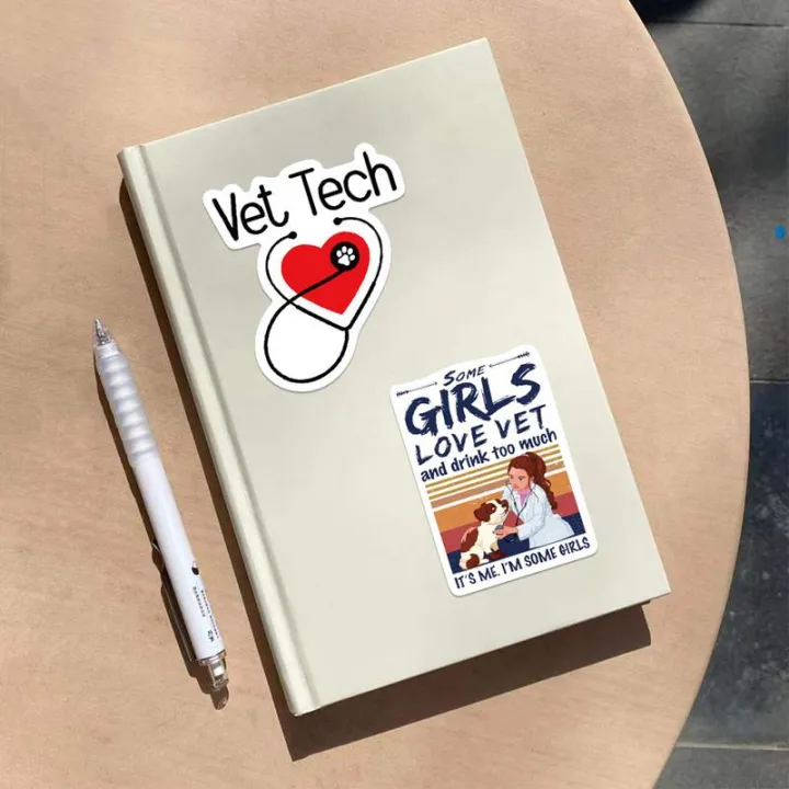 Vet%20Med%20Stickers%20Cute%20Veterinary%20Decals%20Vet%20Doctor%20Notebook%20Material%20Stickers%2050%20PCS%20Waterproof%20Decals%20Laptop%20Accessories%20For%20-%20Image%202