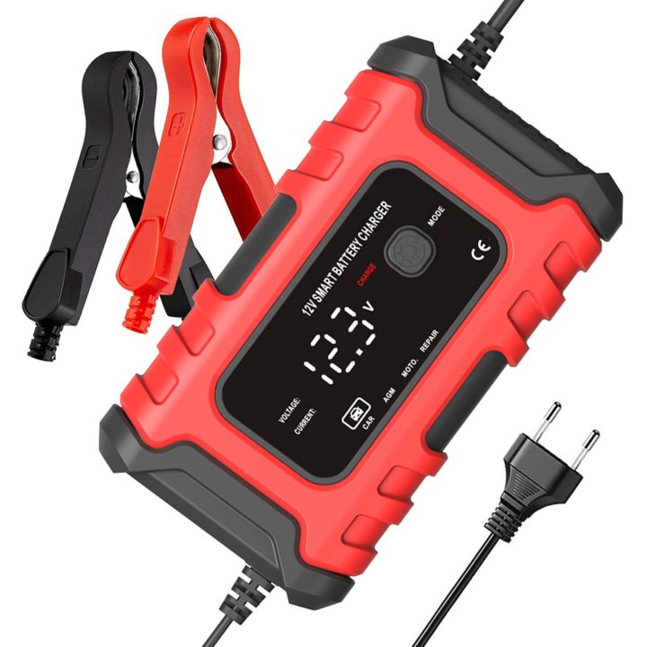 FOXSUR Motorcycle Battery Chargers 12V6A Full Automatic mart Battery Chargers Maintainer
