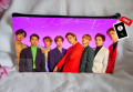 KPOP EXO Pencil Case Purse Wallet Store Pouch Pen Pencil Box With FREE EXO KEYTAG. 