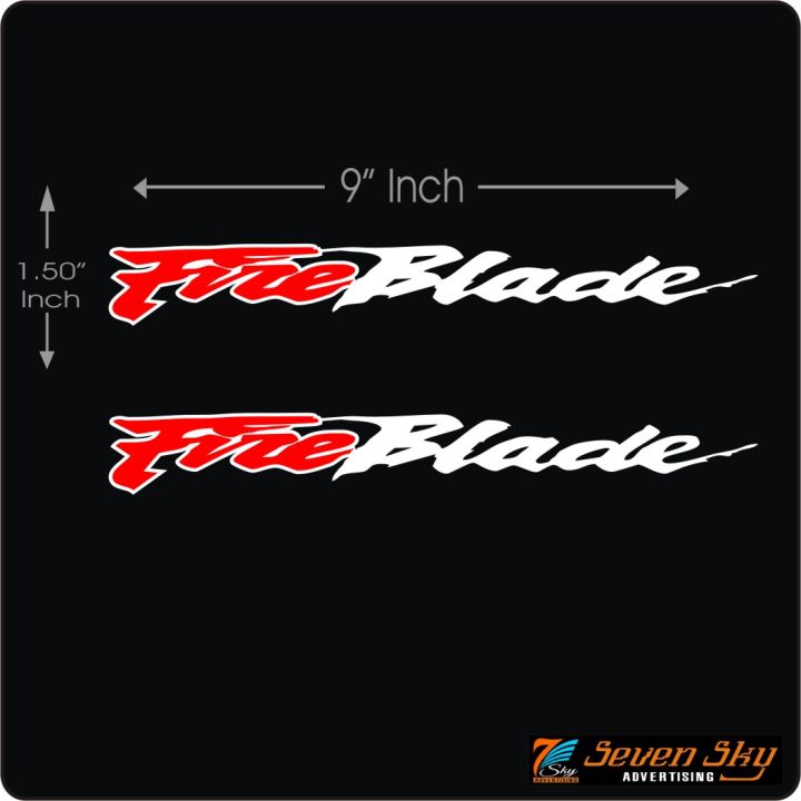 Fire Blade Sports Vinyl Stickers For Scooter Bike Clutch Bike Car Van ...
