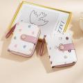 Printed Wallet Holder Girls Cute Purse Women'S Short Card Holder for Birthday Casual Gift Teenagers Fashion Personal. 