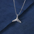【HOT】 1Pc Couple Lover Dolphins Whale Fish Tail 925 Sterling Silver Necklace Chain Charms Chain Pendant Jewelry Women. 