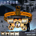 Original 5 LED Headlight Built-In 18650/800 MAh & 14500/400 MAh Battery Powerful Headlamp 4 Modes Rechargeable USB Portable Outdoor Camping Headlight Torch Light Camping Torch Light Lamp With USB Lantern Lampe For Camping Running Fishing Cycling. 