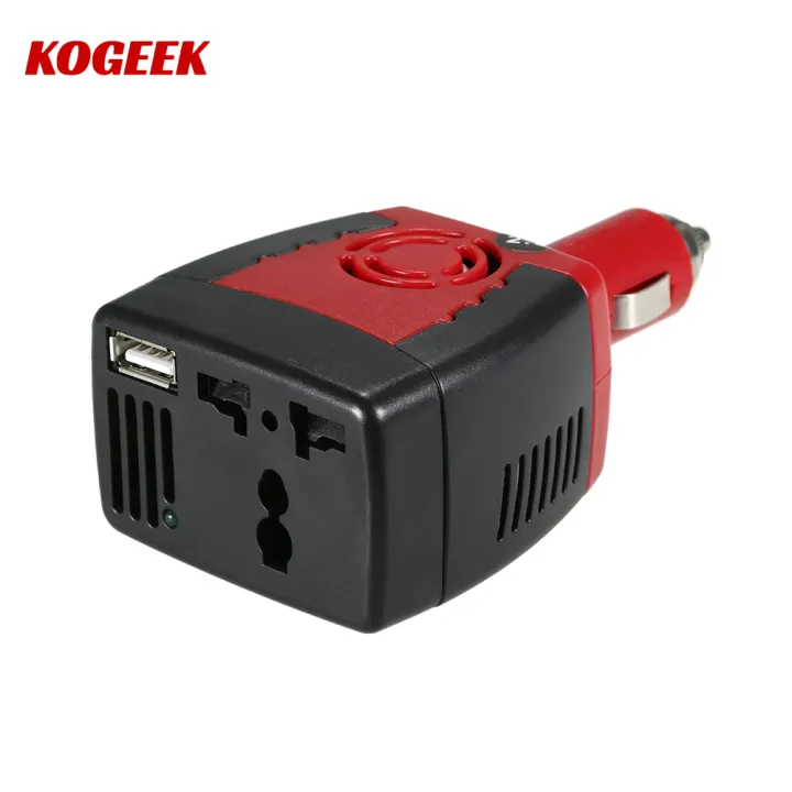 KOGEEK 150W DC 12V to AC 220V Inverter Auto Voltage Converter Car Power Inverter Adapter with Ci-ga-rette Lighter