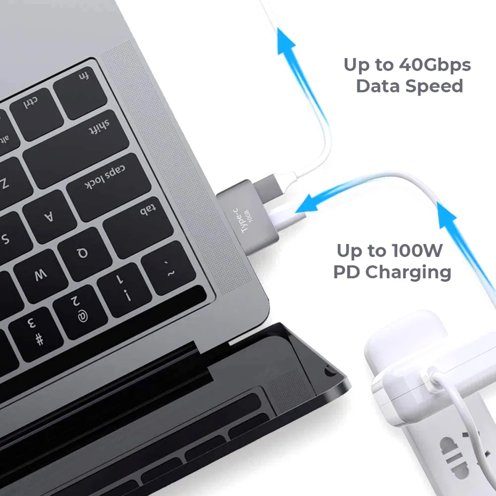 10Gbps USB Dual Type-C Short Extender Male to Female Extension Adapter ...