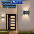 UZBOO Solar Outdoor Lighting Wall Shadow Light Solar Outdoor Waterproof Lamp Up And Down Dual Color Luminescent High Brightness Wall Spotlights Door Signs And Wall Lights. 