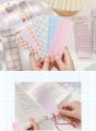 Panda Online 100 Sheets Semi Sugar Lattice Series Grid Memo Pad Checkered Sticky Notes Album Diary Journal Decorative DIY Scrapbooking. 