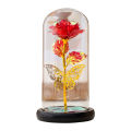 LED Galaxy Forever Rose Flower in Glass Dome Gift for Valentine's Day Girlfriend. 
