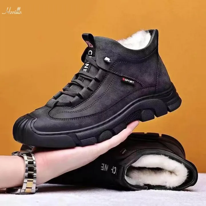 Winter%20Snow%20Boots%20Stylish%20Lightweight%20Ankle%20Booties%20Men's%20Winter%20Short%20Boots%20for%20Hiking%20Gray%20Size%2041%20-%20Image%203