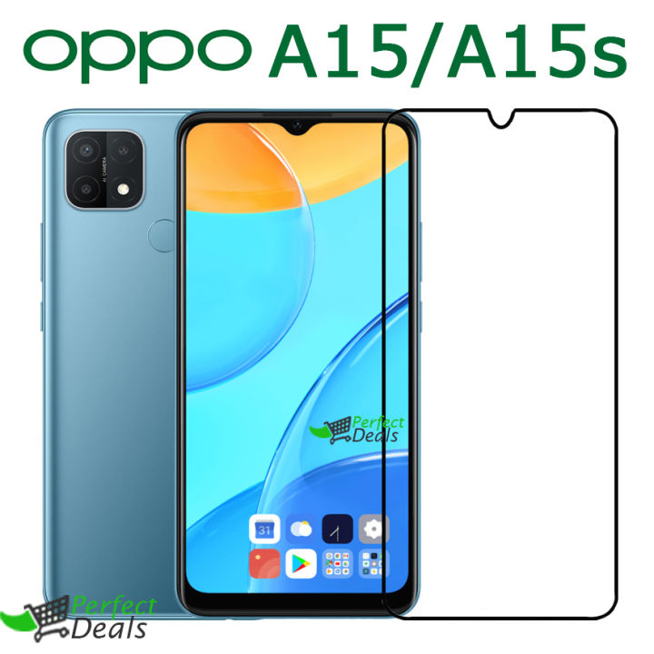 A15 A15s Screen Protector Full Glue 9D Tempered Glass for Oppo A15 and OPPO A15s