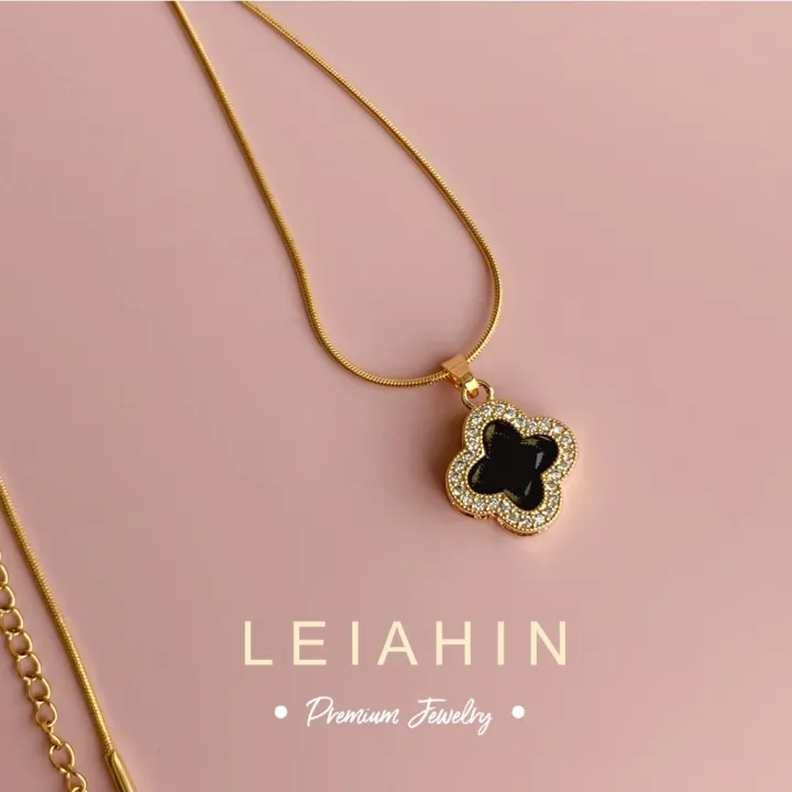 ShopSphere%20LEIAHIN%2018K%20Gold%204%20Leaf%20Clover%20Pendants%20Tala%20Necklace%20For%20Women%20Fashion%20Jewelry,TBK%20Bestie%20Necklaces,Korean%20Accessories%20L1%20-%20Image%207