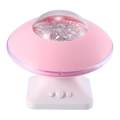Aurora UFO Projector LED Night Light with Built-in Stereo Speakers LED Ceiling Projector for Children - Connects with 3.5mm Audio Device Pink. 