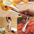 Heavy Duty Food tong Kitchen tong Portable Stainless Steel Fruit Steak Food Clip Barbecue BBQ Tongs. 