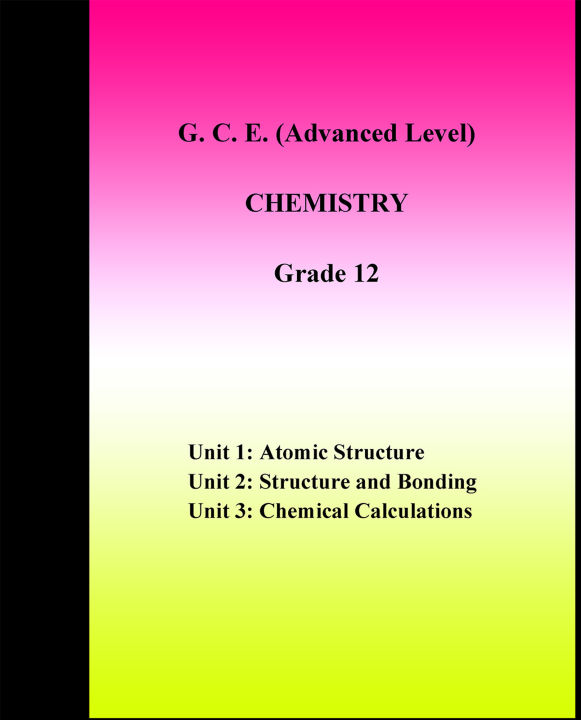 Unit 1, 2, 3 - Advanced Level Chemistry Resource Book - English Medium