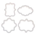 4pcs vintage plaque frame cookie cutter set plastic biscuit cutter cake tools Moyao. 