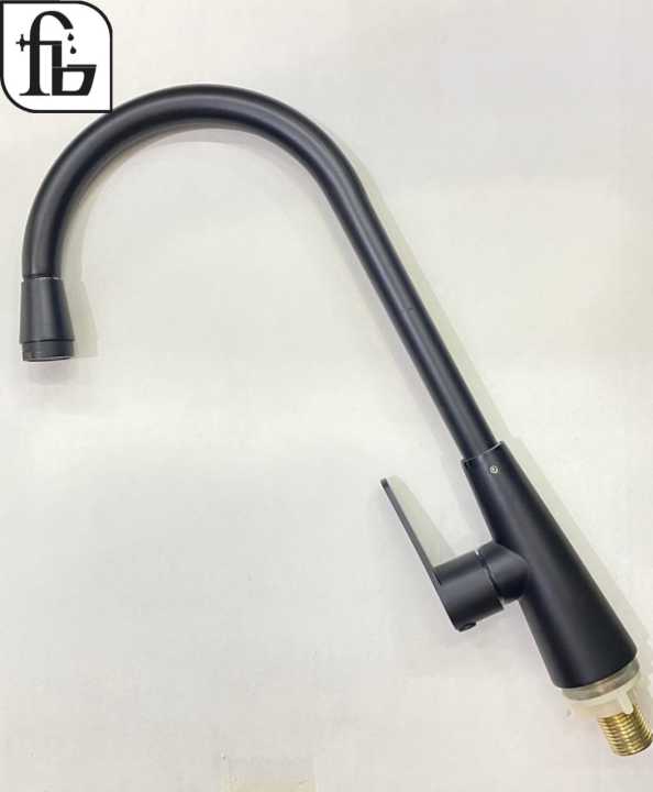 Rotation Bathroom Kitchen Sink Tap Heavy Faucet Modern Matte Black