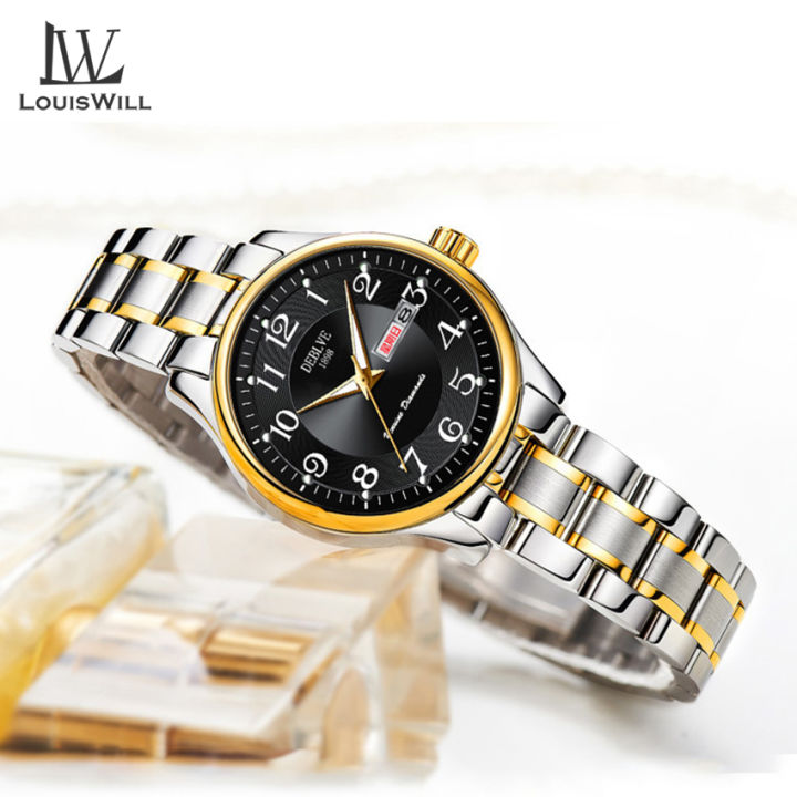 LouisWill%20Ladies%20Watch%20Fashion%20Quartz%20Watch%20Watches%20Steel%20Strap%20Watches%2030M%20Waterproof%20Watch%20Large%20Number%20Dial%20Watches%20Luxury%20Design%20Watch%20Wristwatch%20With%20Calender%20Luminous%20Pointer%20-%20Image%204