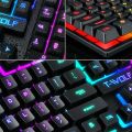 T-Wolf T17 Metal Mixed RGB Wired Gaming Mechanical Keyboard. 