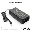 1/2pcs AC 12V 5A Power Adapter Supply Adaptor for Imax B5 B6 Balancer Charger Black Top Sale For CCTV. 