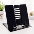 Desk Book Stand Metal Reading Rest Book Holder Angle Adjustable Stand Document Holder Portable Sturdy Lightweight(Black). 