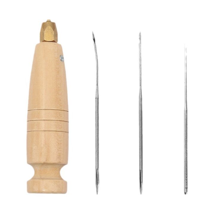 4Pcs%20Leather%20Sewing%20Awl%20Kit%20DIY%20Needle%20With%20Wooden%20Handle%20Set%20Leather%20Canvas%20Tent%20Shoes%20Punch%20Curved%20Crochet%20Repairing%20Hook%20Tool%20-%20Image%207