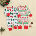 0-18M Christmas Infant Baby Girl Boy Romper SANTA BAGY Letter Elk Print Round Neck Long Sleeve Jumpsuit Costume Outfit. 