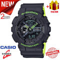 (Ready Stock) G- Sport  Shock GA110 Men Watch Sport Watch Dual Time Display Water Resistant Shockproof and Waterproof World Time LED Auto Light Sports Wrist Watches GA-110LN-8A. 