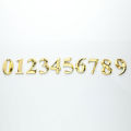 【Miga Plaza】dongxing 1pc Height 5cm Golden Home Sticker Address Door Label Gold Modern House Number. 