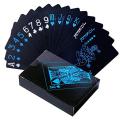 Card Pack Pure Black Magic Box-packed Waterproof PVC Plastic Playing Card Pack Set. 