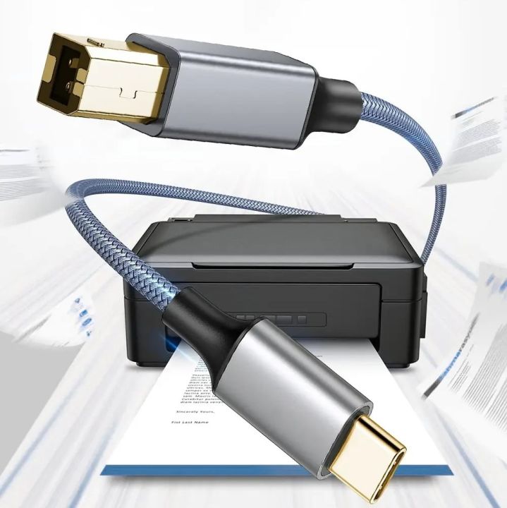 USB%20B%20to%20USB%20C%20Printer%20Cable%20Type%20C%20Printer%20Cord%20Nylon%20Braided%20Wire%20for%20Yamaha%20Casio%20Digital%20Piano%20DJ%20Controller%20-%20Image%202