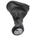 5 Speed Leather Manual Car Gear Shift Knob Lever with Boot Cover for Renault Clio 2 Clio 3 Megane 2 Scenic 2 Kangoo. 