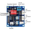 DC 12V 4 Wire High-Temp Fan Temperature Control Speed Controller CPU Module Temperature Alarm PWM PC CPU. 