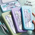【HOT】 7 Pcs/Set Mathematical Rulers Set Multi-Function Professional Compass Ruler Drawing Tools School Supplies Students Stationery. 