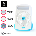 Aiko Rechargeable Fan + LED Light & Torch. 