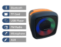 Wireless Portable Rechargeable Mini Disco Speaker X-911 with Bluetooth, FM Radio, AUX, TF Memory Card Reader and USB Pen Drive. 